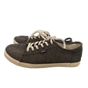 VANS Women’s 7 Ortholite Charcoal Heather Gray Lace Up Skater Sneakers TB4R